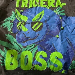 The Children's Place Blue and Green Triceratops Tee